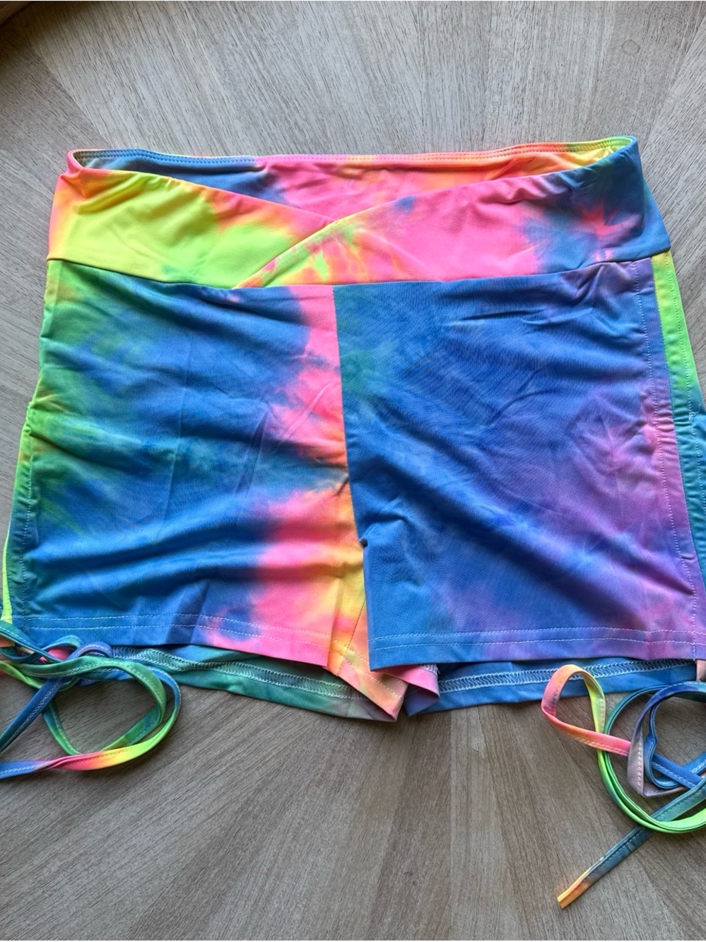 Amazon Women's Rainbow Tie-Dye Performance Shorts